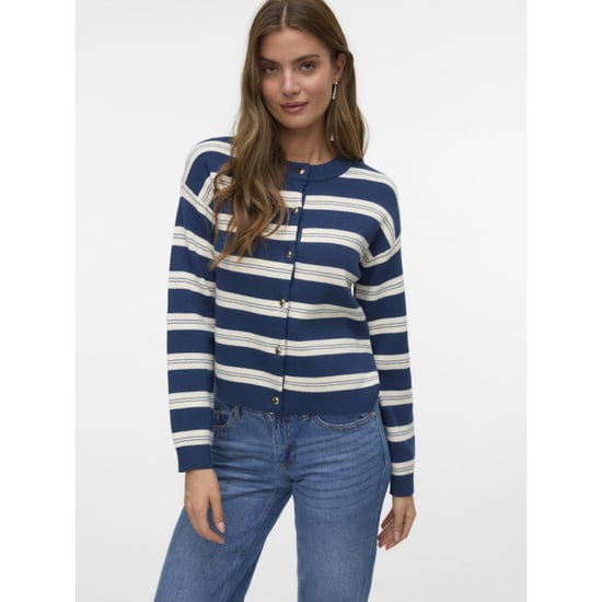 Vero Moda Vmgold stripe ls o-neck cardigan dessin - Image 3