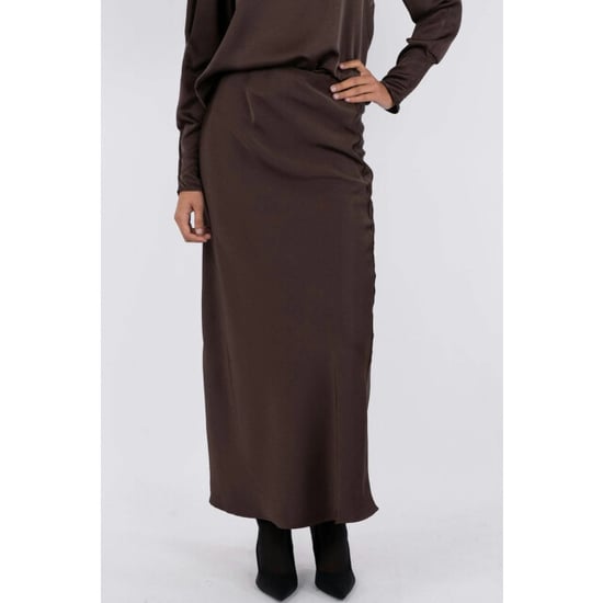 Neo Noir vicky heavy sateen skirt 159588 676 dark brown - Image 2