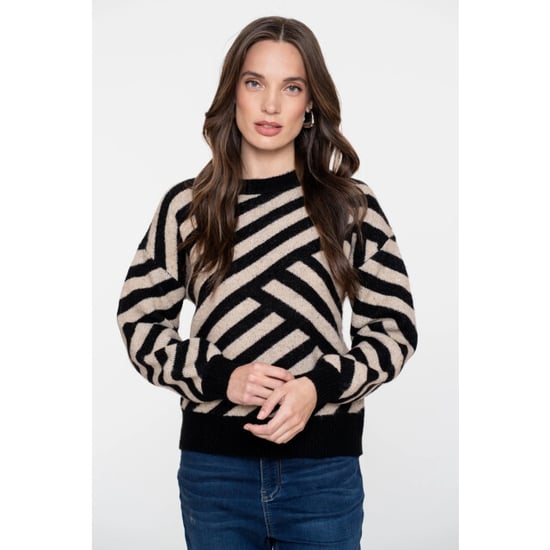 Geisha pullover stripes 54570-29 720 sand black - Image 1