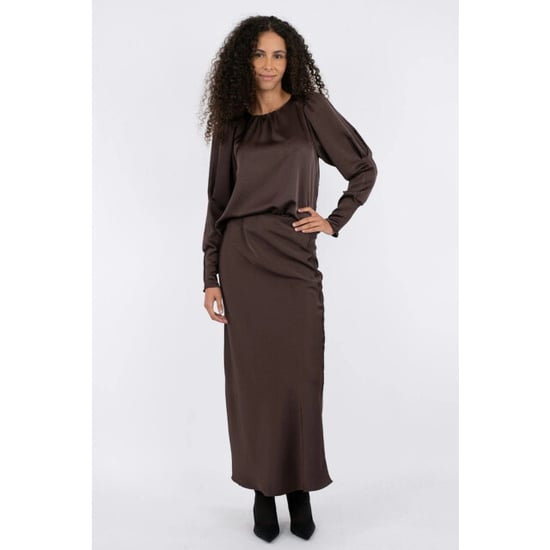 Neo Noir vicky heavy sateen skirt 159588 676 dark brown - Image 6