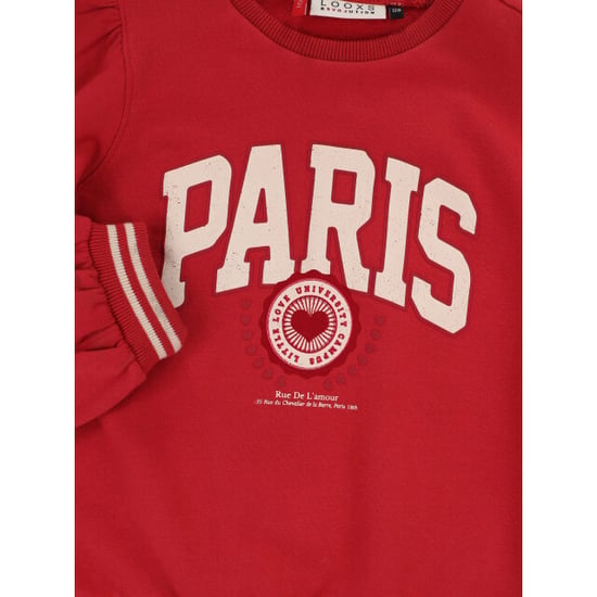 Looxs Revolution Sweater bright red paris voor meisjes in de kleur - Image 5