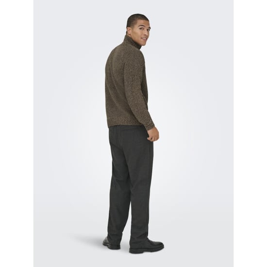 Only & Sons Onsjoin reg ls high neck knit camp dessin - Image 3