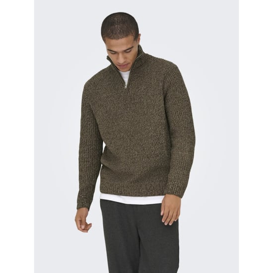 Only & Sons Onsjoin reg ls high neck knit camp dessin - Image 4