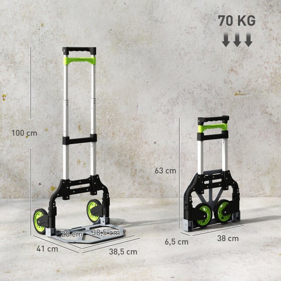 4goodz Vouwbare steekwagen aluminium tot 100cm - Image 3