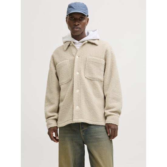 Jack & Jones Jorbleecker teddy overshirt ls beige - Image 2