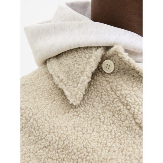 Jack & Jones Jorbleecker teddy overshirt ls beige - Image 4
