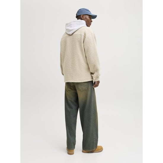 Jack & Jones Jorbleecker teddy overshirt ls beige - Image 6