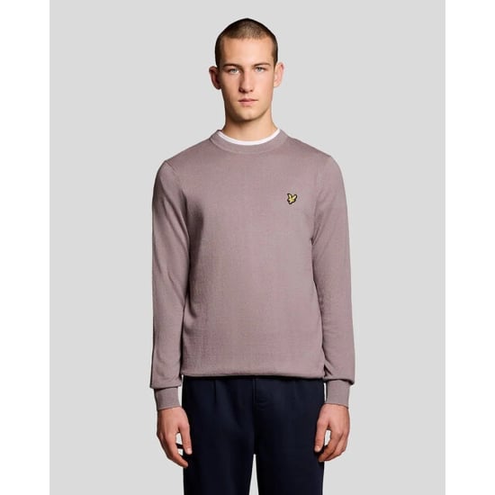 Lyle and Scott Cotton merino crew neck mauve - Image 1