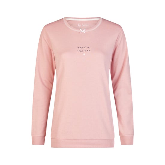 By Louise Dames winter pyjama set lang interlock roze/wit gestreept - Image 3