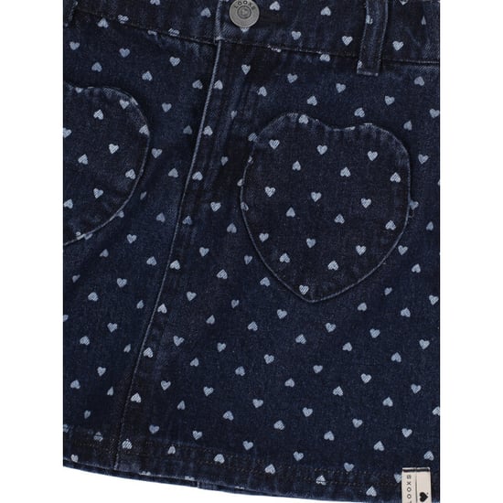 Looxs Revolution Mini rokje dark denim hearts voor meisjes in de kleur - Image 6