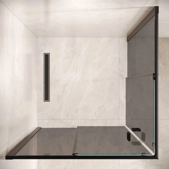 Badplaats Douchecabine dakota 80 x 80 x 190 cm zwart met douchewand - Image 4