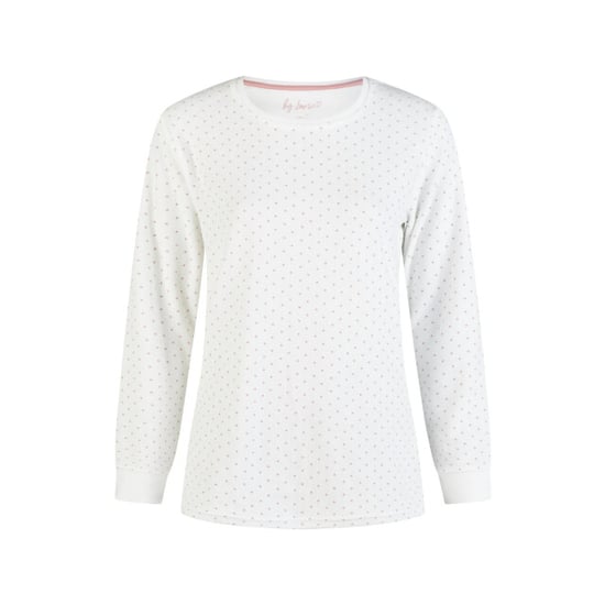 By Louise Dames winter pyjama set lang badstof wit/roze gestreept - Image 5