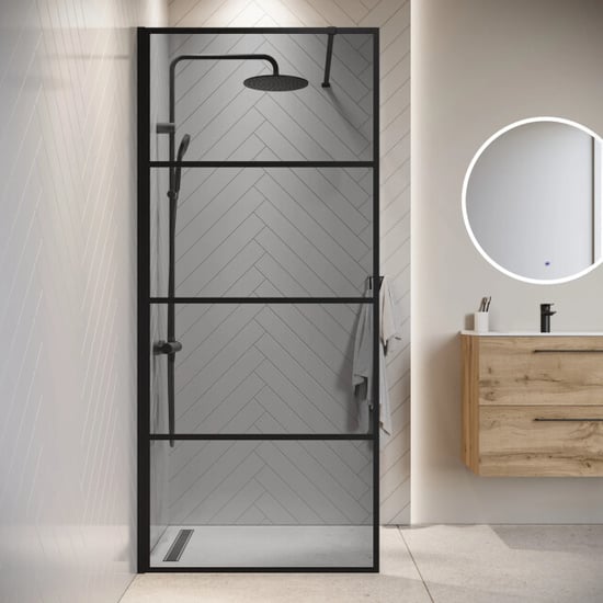 Badplaats Douchewand essos 70 x 200 cm zwart – inloopdouche 8 mm - Image 4