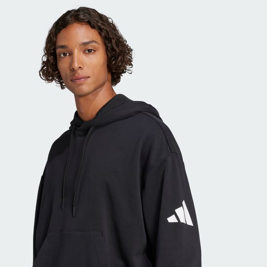 Essentials Loose-Fit 3 Bar Logo French Terry Hoodie - Image 5