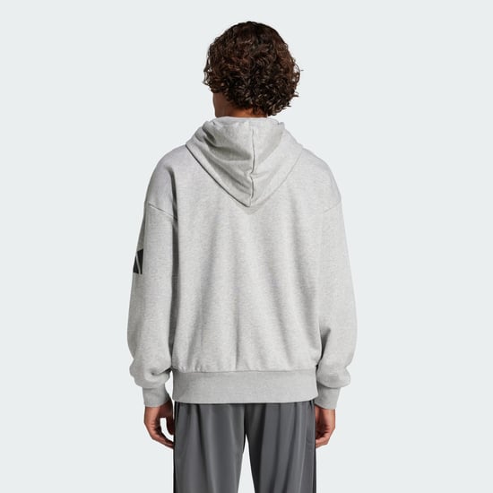 Essentials Loose-Fit 3 Bar Logo French Terry Hoodie - Image 2