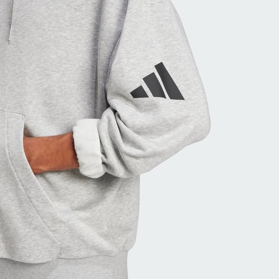 Essentials Loose-Fit 3 Bar Logo French Terry Hoodie - Image 4