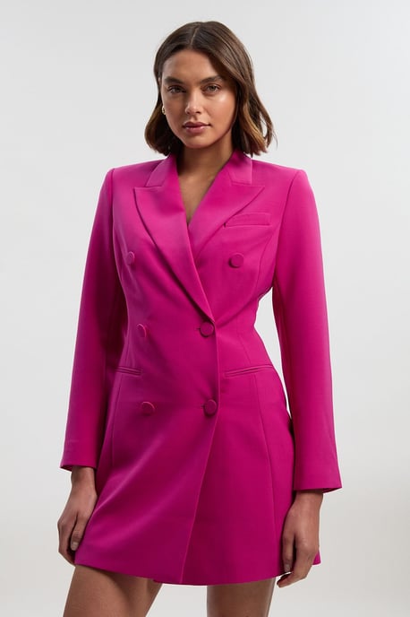 Polished Tailored Double Breasted Blazer Mini Dress - Image 1