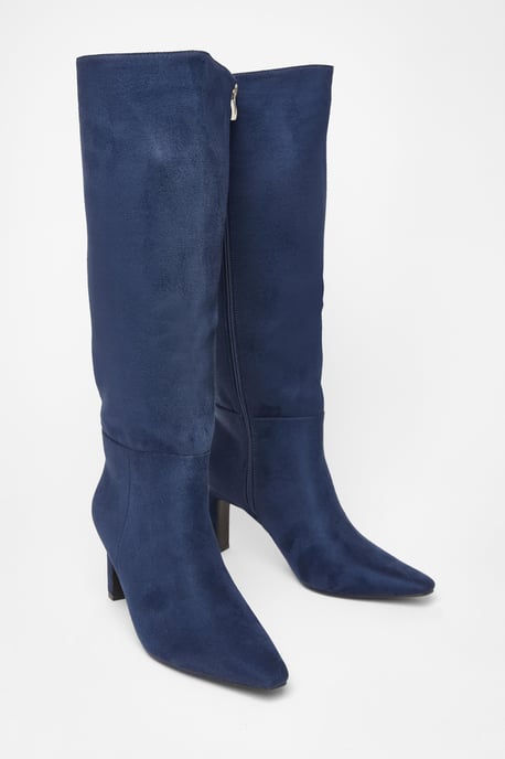 Navy Knee High Boots - Image 3