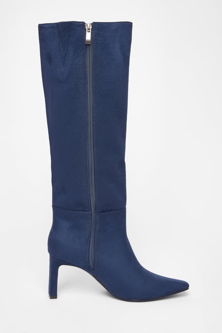 Navy Knee High Boots - Image 5