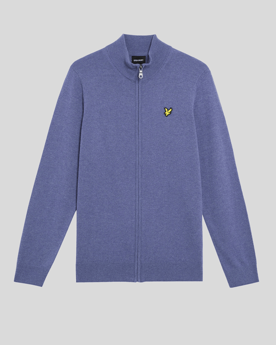 Lyle & Scott Lambswool Blend Zip Cardigan - Grey - Image 5
