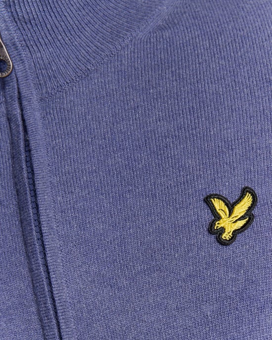 Lyle & Scott Lambswool Blend Zip Cardigan - Grey - Image 6