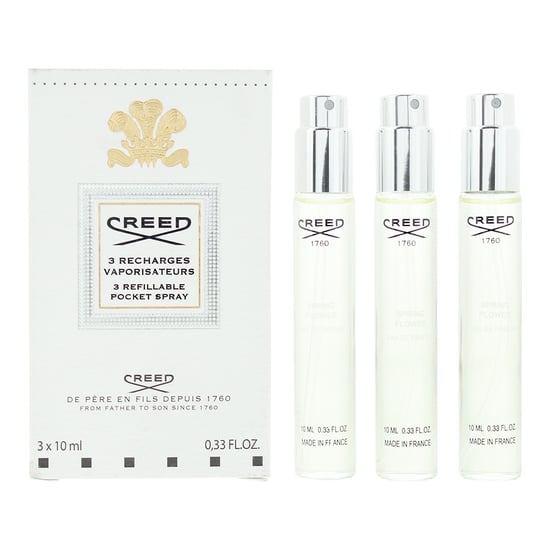 Creed Spring Flower Eau de Parfum 3 x 10ml Refillable Travel Spray for Her - Image 1