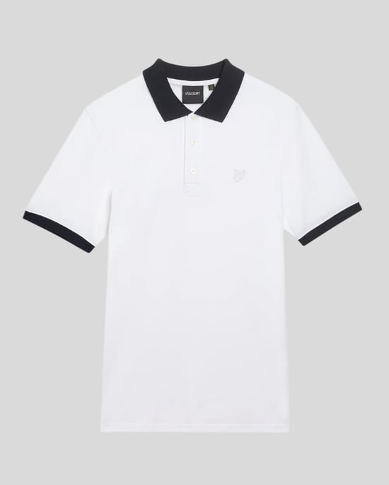 Lyle & Scott Superfine Katoenen Contrast Poloshirt - Wit - Image 5