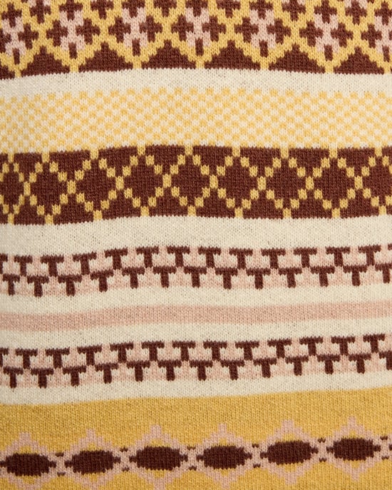 Lyle & Scott Fair Isle Lammullsblandad Pikétröja - Gul - Image 5