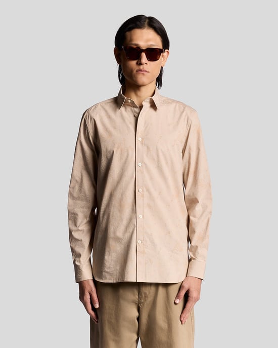 Lyle & Scott overhemd met lange mouwen en bloemenprint - wit - Image 1