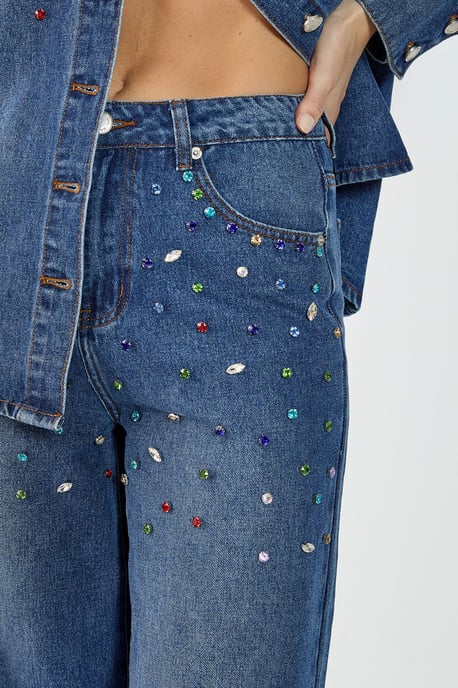 Denim Jewel Baggy Jeans - Image 5
