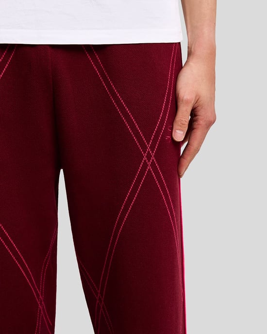 Lyle & Scott Argyle gebreide trainingsbroek - bordeauxrood - Image 3