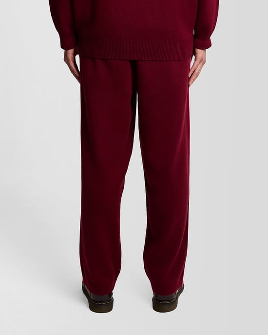 Lyle & Scott Argyle gebreide trainingsbroek - bordeauxrood - Image 4