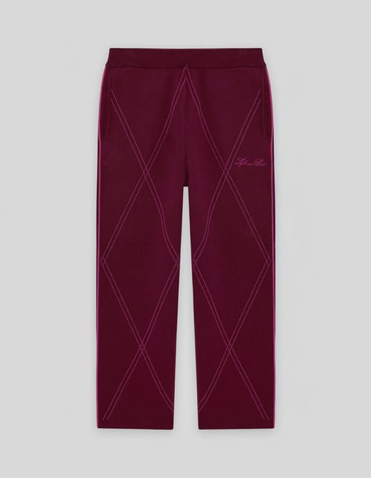 Lyle & Scott Argyle gebreide trainingsbroek - bordeauxrood - Image 5