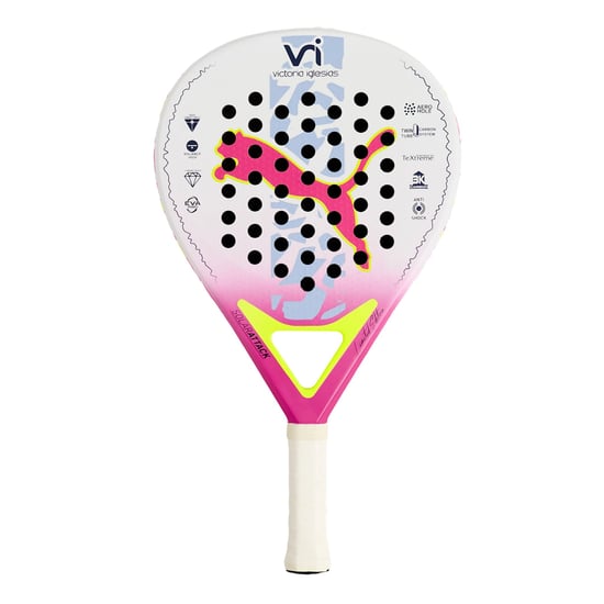 Puma SolarATTACK Victoria Pink/White Padel Racket - Image 1