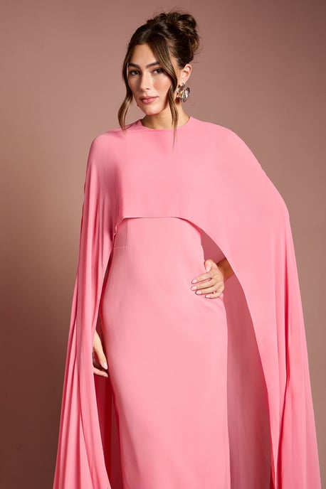 Cape Sleeve Maxi Dress - Image 2