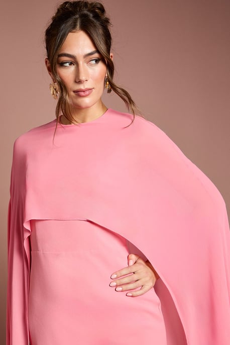 Cape Sleeve Maxi Dress - Image 4