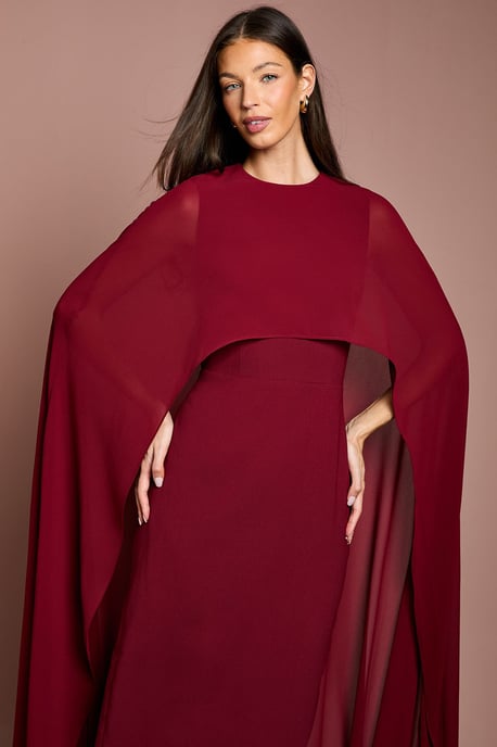 Cape Sleeve Maxi Dress - Image 2