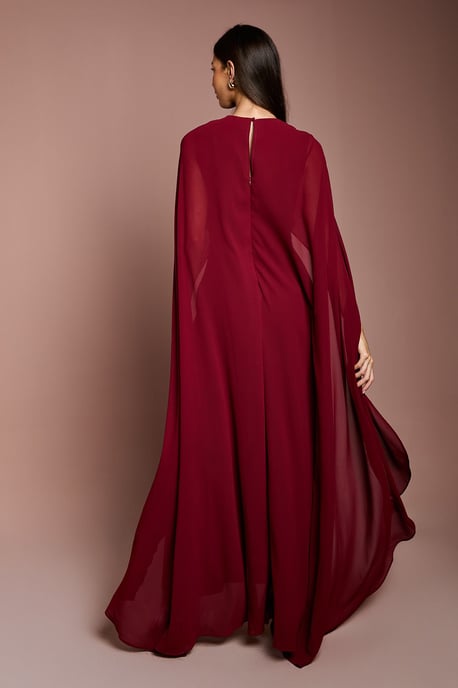 Cape Sleeve Maxi Dress - Image 3