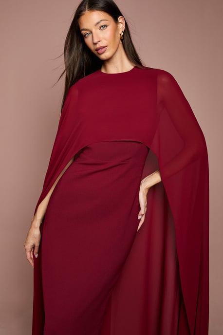 Cape Sleeve Maxi Dress - Image 4