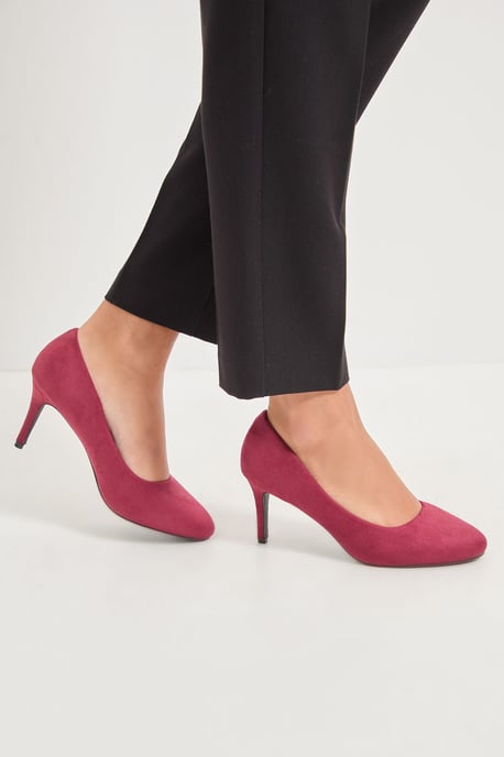 Good For The Sole: Wide Fit Elsa Almond Toe Stiletto Heel Court Shoes - Image 2