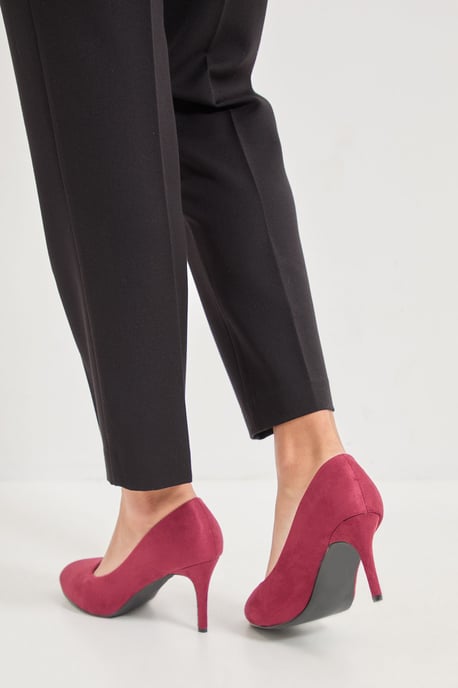 Good For The Sole: Wide Fit Elsa Almond Toe Stiletto Heel Court Shoes - Image 3