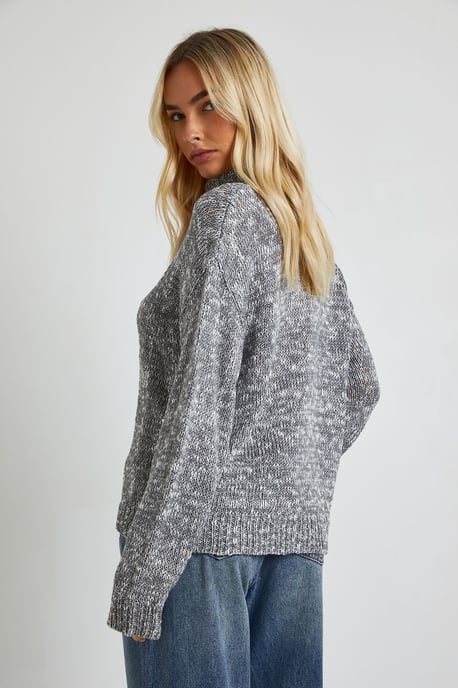 Roll Neck Marl Knit Jumper - Image 2