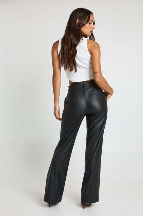 Faux Leather Flare Trouser - Image 2