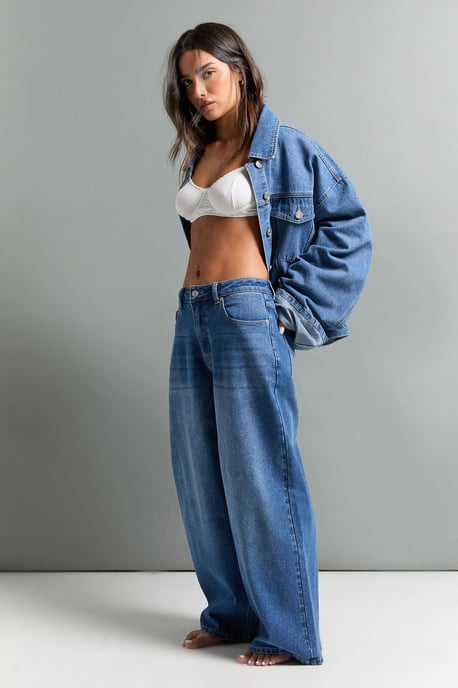 The Petite Mid Waist Wide Leg Jean - Image 3