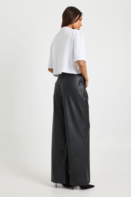Tall Faux Leather Wide Leg Trouser - Image 2