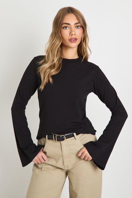 Cotton Flare Sleeve Top - Image 3