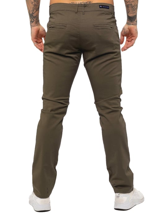 Enzo Heren Slim Fit Stretch Chinos - Image 4