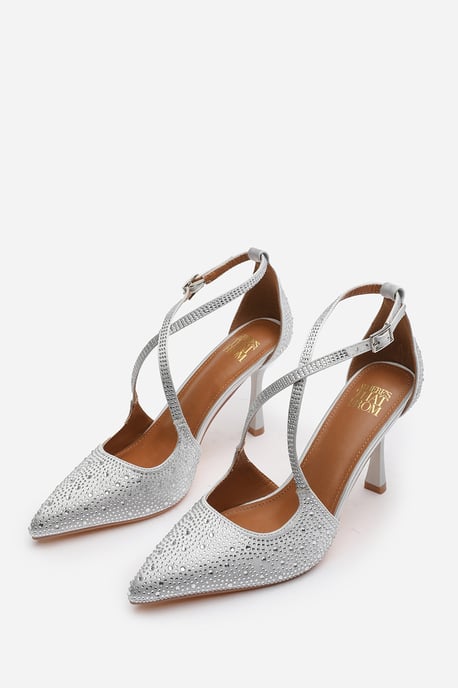 Wheres That From Womens 'Channing' Embellished Cross Strap Heels - Image 3