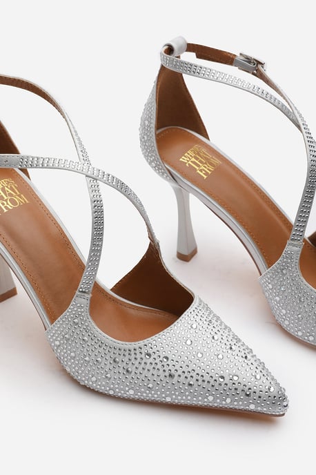 Wheres That From Womens 'Channing' Embellished Cross Strap Heels - Image 4
