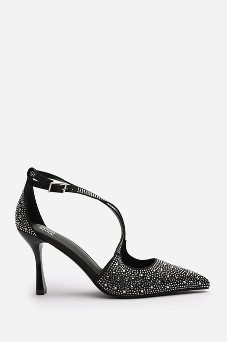 Wheres That From Womens 'Channing' Embellished Cross Strap Heels - Image 2